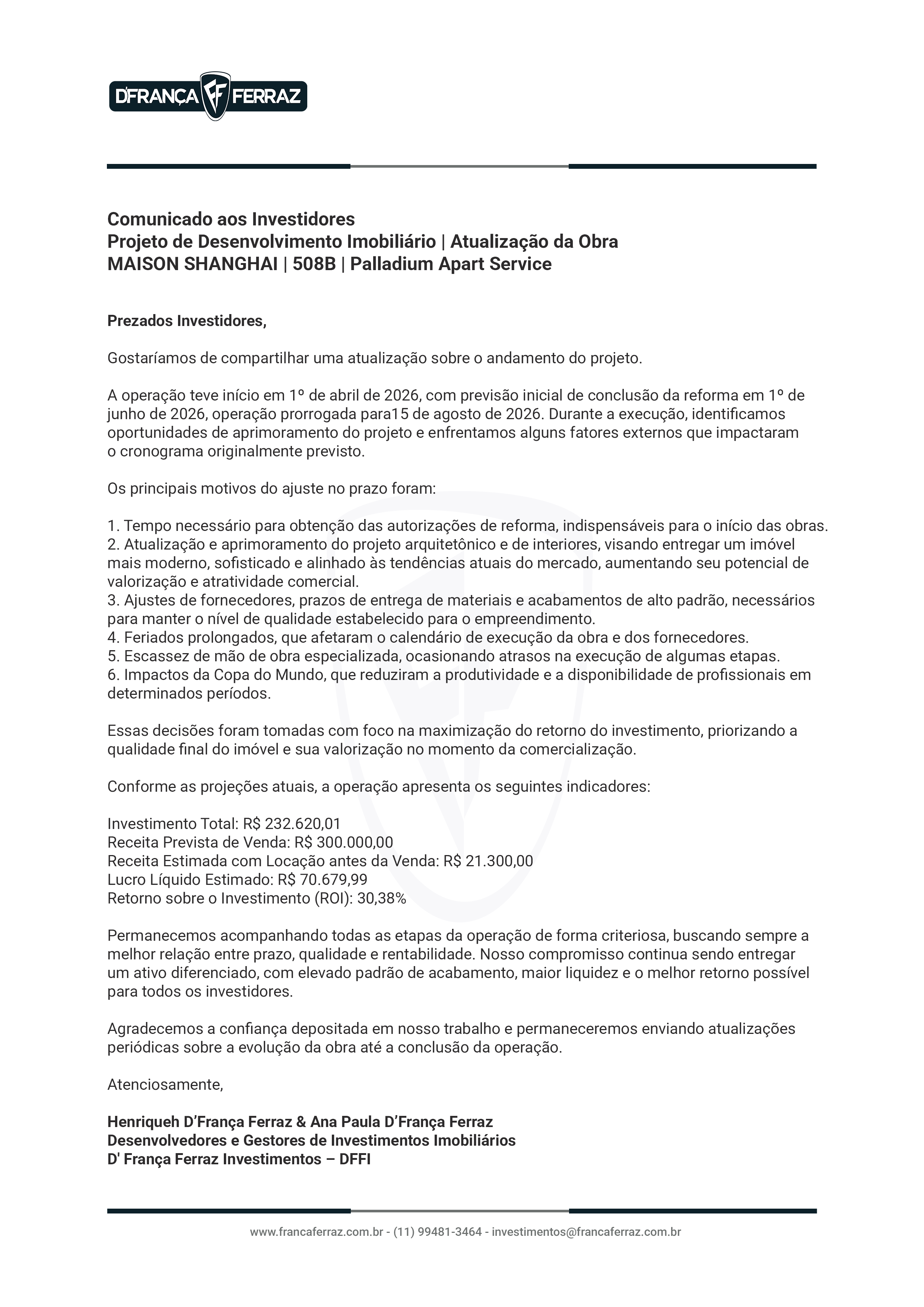 260418_Comunicado-aos-Investidorers_Atualização-da-Obra.png
